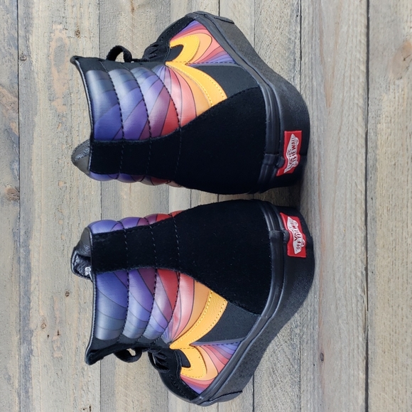 Vans SK8-Hi Reissue Refract Black & Multi Skate Shoes NEW Vans Off The Wall - Picture 3 of 9